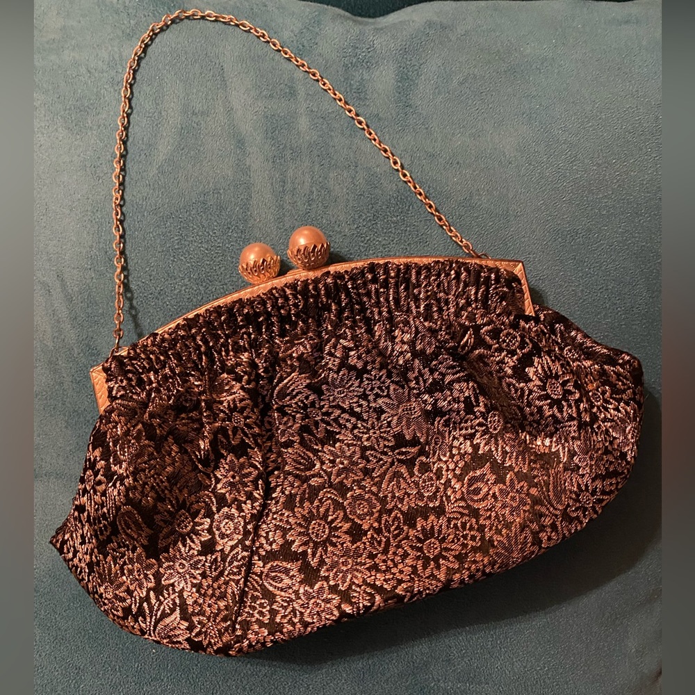 Vintage 1940’s Made in France for Eaton’s of Canada Brocade Evening Purse